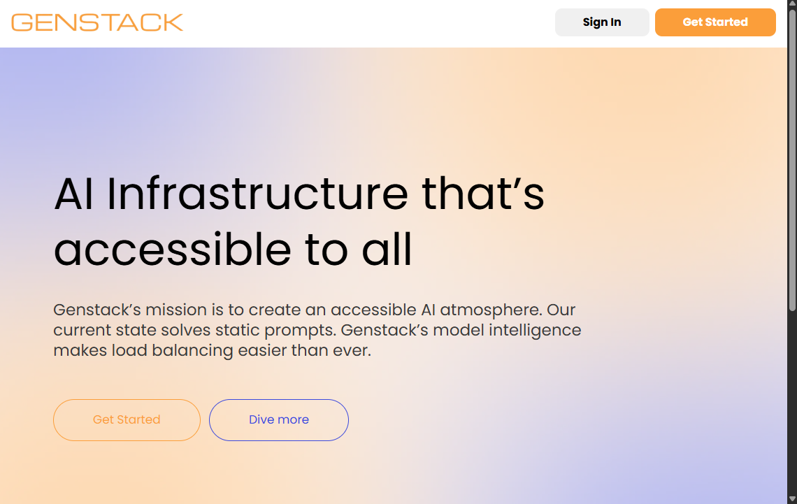 Sign in to Genstack